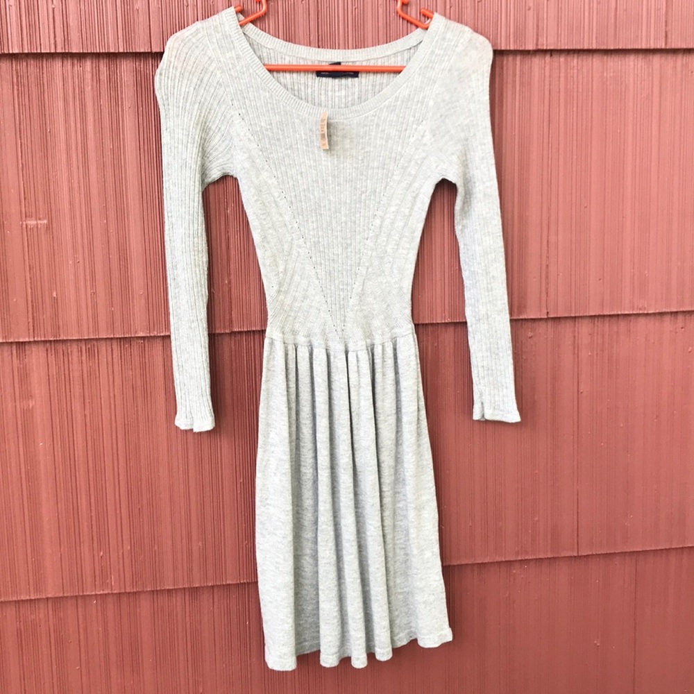 gray american eagle sweater dress size xxs